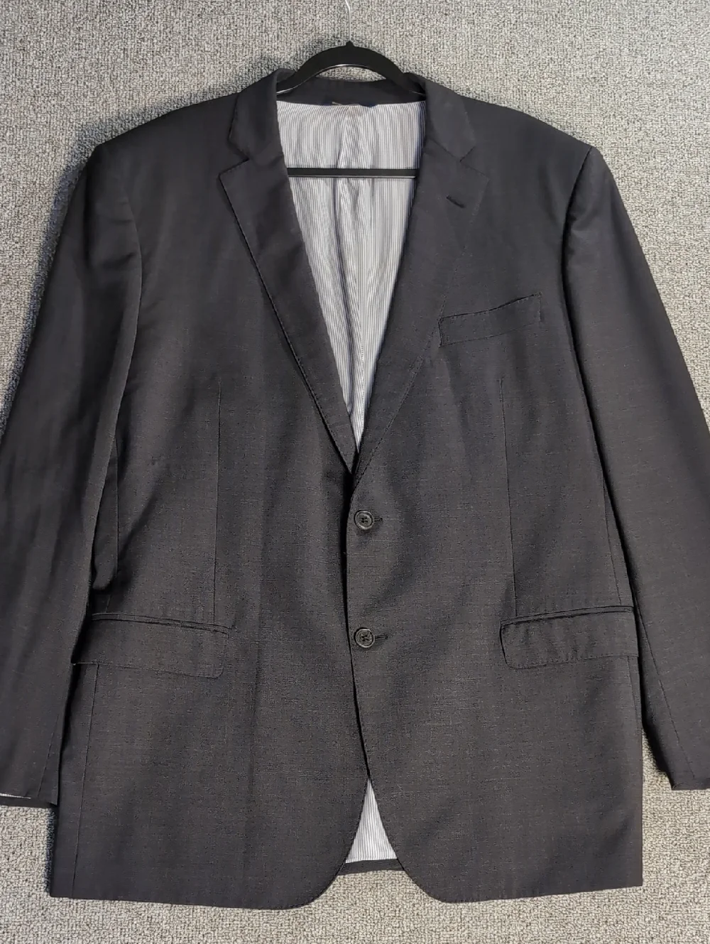 Brooks Brothers Explorer Madison Fit Stretch Wool Blazer Charcoal Grey 46L